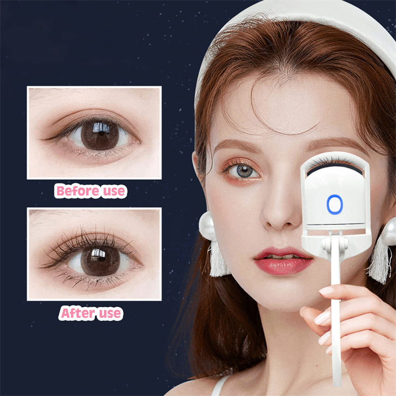 Heated Eyelash Curler - USB Rechargeable Electric Lash Curler with Temperature Control
