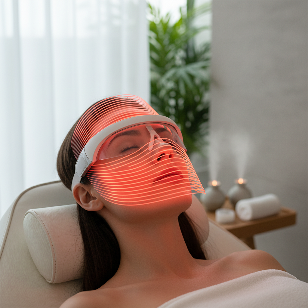 3-in-1 LED Mask For Skin Rejuvenation, Face Whitening & Anti Aging